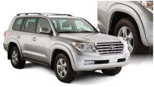 Toyota Land Cruiser Fender Flares - Front + Rear - Bushwacker - OE Style, Smooth Finish - Black - `08-`11