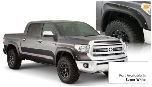 Toyota Tundra Fender Flares - Front + Rear - Bushwacker - Pocket Style - Super White - `16-`18