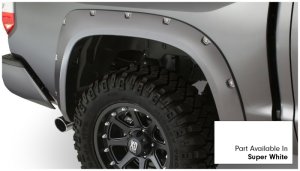 Toyota Tundra Fender Flares - Front + Rear - Bushwacker - Pocket Style - Super White - `16-`18