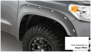 Toyota Tundra Fender Flares - Front + Rear - Bushwacker - Pocket Style - Super White - `16-`18