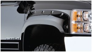 Chevrolet Silverado 1500 Classic Fender Flares - Front - Bushwacker - Cutout Style - Black - 2007