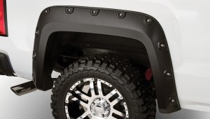 GMC Sierra 1500 Fleetside Fender Flares - Rear - Bushwacker - Boss Pocket Style - Black - `07-`13