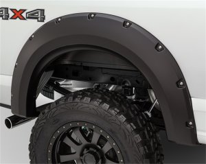 Chevrolet Silverado 1500 Fender Flares - Rear - Bushwacker - Max Pocket Style - Black - `14-`18