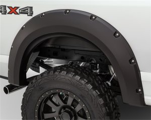Chevrolet Silverado 1500 Fender Flares - Rear - Bushwacker - Max Pocket Style - Black - `14-`18