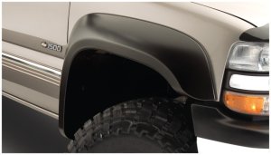 Chevrolet Silverado 1500 Classic Fleetside Fender Flares - Front - Bushwacker - Extend-A-Fender Style - Black - 2007