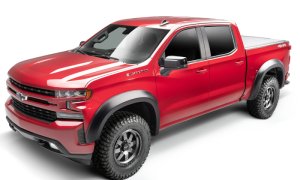 Chevrolet Silverado 1500 Fender Flares - Front + Rear - Bushwacker - Extend-A-Fender Style - Black - `19-`21