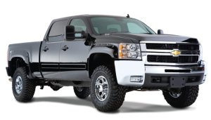Chevrolet Silverado 1500 Fleetside Fender Flares - Front + Rear - Bushwacker - Pocket Style - Black - `07-`13