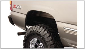 Chevrolet Silverado 1500 Classic Fleetside Fender Flares - Front + Rear - Bushwacker - Extend-A-Fender Style, Smooth Finish - Black - 2007