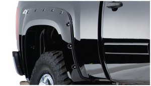 GMC Sierra 2500 HD Fender Flares - Front + Rear - Bushwacker - Cutout Style - Black - `07-`14