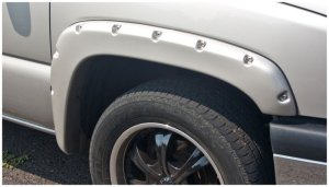 Chevrolet Avalanche 1500 Fender Flares - Front + Rear - Bushwacker - Pocket Style - Matte Black - `03-`06