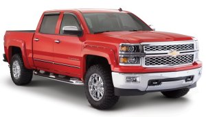 Chevrolet Silverado 1500 Fender Flares - Front + Rear - Bushwacker - Pocket Style - Black - `14-`18