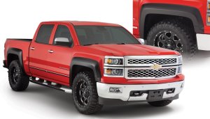 Chevrolet Silverado 1500 Fender Flares - Front + Rear - Bushwacker - Extend-A-Fender Style - Black - `14-`16