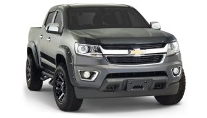Chevrolet ado Fleetside Fender Flares - Front + Rear - Bushwacker - Pocket Style - Black - `15-`18