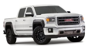 GMC Sierra 1500 Fender Flares - Front + Rear - Bushwacker - Pocket Style - Black - `16-`18