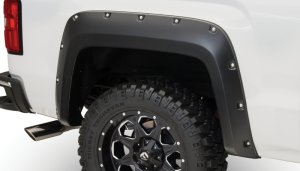 GMC Sierra 1500 Fender Flares - Front + Rear - Bushwacker - Pocket Style - Black - `16-`18