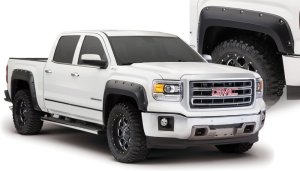 GMC Sierra 1500 Fender Flares - Front + Rear - Bushwacker - Pocket Style - Black - `16-`18