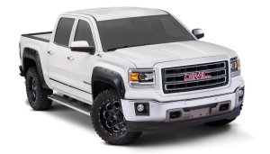 GMC Sierra 1500 Fender Flares - Front + Rear - Bushwacker - Pocket Style - Black - `16-`18
