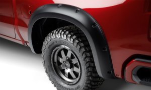 Chevrolet Silverado 1500 Fender Flares - Bushwacker - Forge Style, Pocket/Rivet, Textured - Black - `14-`15