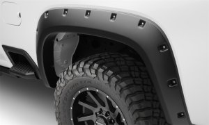 Chevrolet Silverado 2500 Fender Flares - Bushwacker - Forge Style / Pocket/Rivet Style / Textured Finish - Black - `19-`21