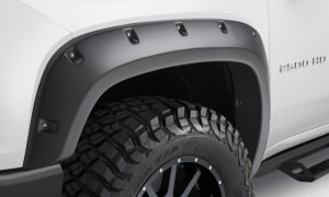 Chevrolet Silverado 3500 Fender Flares - Bushwacker - Forge Style / Pocket/Rivet Style / Textured Finish - Black - `19-`21