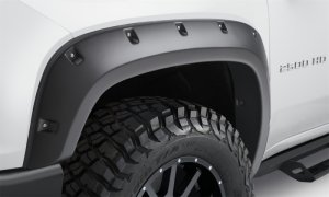 Chevrolet Silverado 3500 Fender Flares - Bushwacker - Forge Style / Pocket/Rivet Style / Textured Finish - Black - `19-`21
