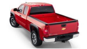 Chevrolet Silverado 1500 Bed Rail Caps - Bushwacker - Ultimate OE Style, OE Matte Black, w/o Stake Pocket - Black - `07-`13