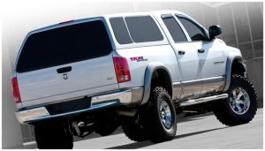 Dodge Ram 1500 Fender Flares - Front + Rear - Bushwacker - Extend-A-Fender Style - Black - `02-`08