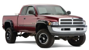 Dodge Ram 1500 Fleetside Fender Flares - Front + Rear - Bushwacker - Pocket Style - Black - `94-`01