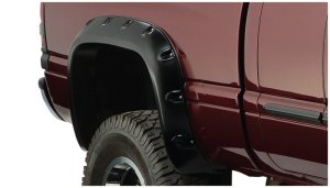 Dodge Ram 1500 Fleetside Fender Flares - Front + Rear - Bushwacker - Pocket Style - Black - `94-`01