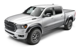 Ram 1500 Fender Flares - Front + Rear - Bushwacker - Extend-A-Fender, Smooth Finish - Black - `19-`22