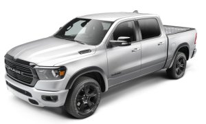Ram 1500 Fender Flares - Front + Rear - Bushwacker - OE Style, Smooth Finish, 4-Piece Set - Black - `19-`22