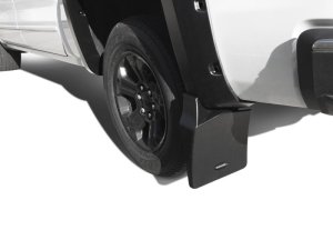 Chevrolet Silverado 1500 Mud Flaps - Rear - Bushwacker - Trail Armor for Pocket Style Flares - Black - `14-`18