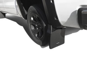 Chevrolet Silverado 1500 Mud Flaps - Rear - Bushwacker - Trail Armor for Pocket Style Flares - Black - `14-`18