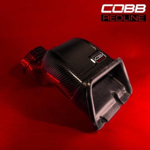Ford Raptor Performance Air Intake - COBB - Redline Carbon Fiber Air Scoop - Red - `17-`23