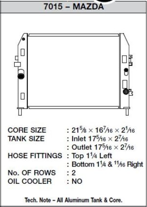 Mazda Miata Radiator - CSF - High-Performance All-Aluminum - `06-`12