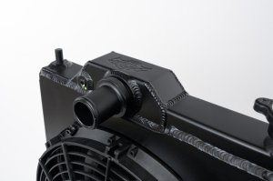Mitsubishi Evolution Radiator - CSF - Full-Slim Radiator w/12in Fan & Shroud, B-Tube Technology - Black - `96-`07