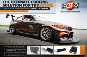 BMW M2 Radiator - CSF - All-Aluminum with 2-Row Core and B-Tube Technology - Satin - `15-`18