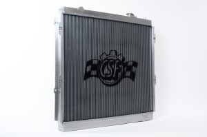 Toyota Tacoma Radiator - CSF - Heavy Duty All-Aluminum featuring Exclusive B-Tube Technology with built-in 5 Plate Transmission Oil Cooler - Smooth Satin - `95-`04