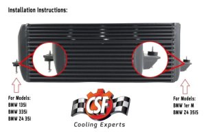 BMW 3 Series High Performance Intercooler - CSF - Stepped Core Bar/Plate - Black - `04-`13