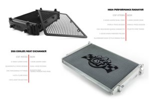 Volkswagen Golf Radiator - CSF - Quadruple Pass DSG Water/Auxiliary Engine Radiator with B-Tube Technology - Black - `15-`27