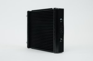 Cadillac CTS Radiator - Front - CSF - High-Performance Auxiliary, 2-Row 42mm Core, B-Tube Technology - Matte Black - `13-`19