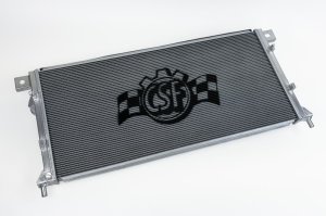 Ford Ranger Radiator - CSF - Heavy Duty All-Aluminum, 2-Row 42mm Core, Ultra-Efficient 5mm Fins, B-Tube Technology - Hand Brushed Satin - `24-`27