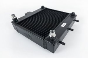 BMW M4 Auxiliary Radiator - Left or Right - CSF - All-Aluminum, 2-Row 42mm B-Tube Core with Rock Guards - Satin Black - `15-`20