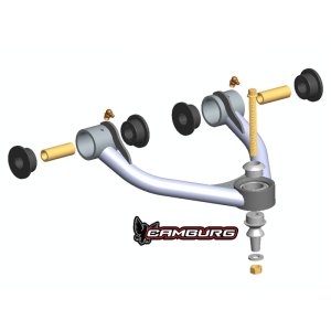 Chevrolet Colorado Suspension Control Arm Kit - Camburg - 1.25in Performance Uniball Upper Arms - Steel gray - `15-`22