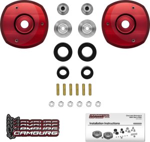 Chevrolet Silverado 1500 Coil Spring Spacer Kit - Front - Camburg - Dominator Preload System - Red - `19-`24