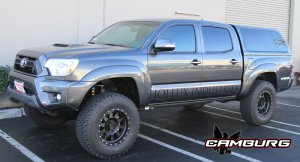Toyota Tacoma Performance Spindle Kit - Front - Camburg - CNC Machined 4 in Lift 3/4 in wider per side - Powder-coated finish - `05-`23
