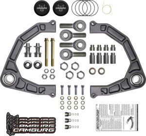 Toyota Tundra Suspension Control Arm Kit - Camburg - KINETIK V2 Performance Billet Uniball - Gun Metal Gray - `22-`23