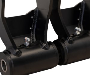Ford F350 Sway Bar Drop Brackets - Carli - Fabricated - Black - `05-`23