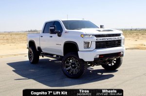 Chevrolet Silverado 2500HD Suspension Lift Kit - Cognito - 7in Performance with Fox PSRR 2.0 Shocks - Semi-Gloss Black - `20-`24