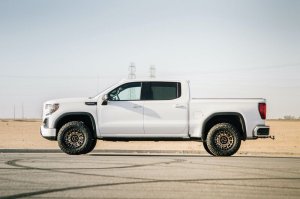 GMC Sierra 1500 Suspension Lift Kit - Front + Rear - Cognito - 3 Inch Performance Ball Joint Leveling + Fox 2.0 Performance Series Coilover - Semi-gloss black - `19-`24